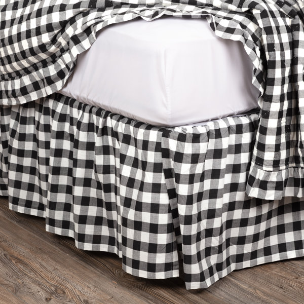 Gingham bed skirt full sale